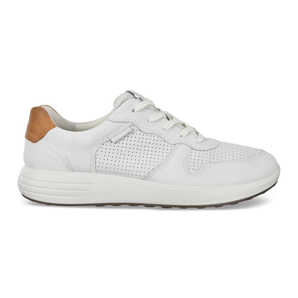 Ecco Soft 7 Runner Lace-Up Mens Sneakers White Sales - India SPW-978310